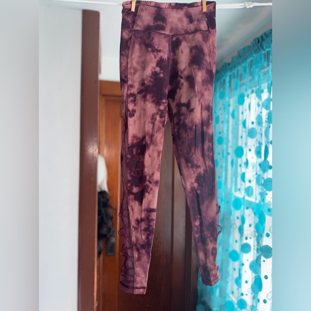 Victoria's Secret Tie-Dye Leggings in Purple and Black